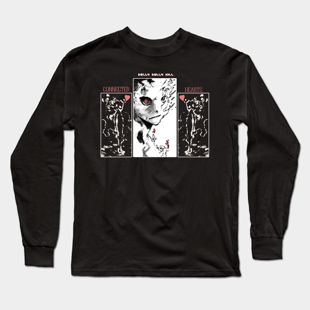 Dolly Kill Kill ''CONNECTED HEARTS'' V1 Long Sleeve T-Shirt by riventis66